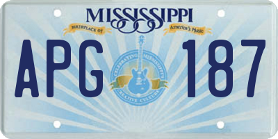 MS license plate APG187
