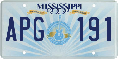 MS license plate APG191