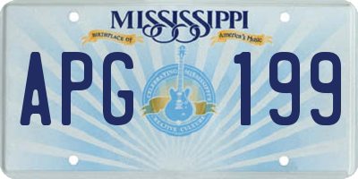 MS license plate APG199