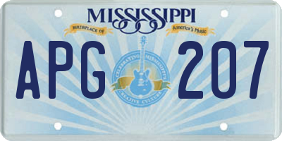 MS license plate APG207