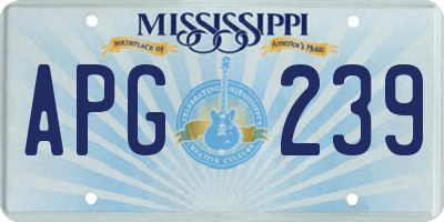 MS license plate APG239