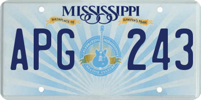 MS license plate APG243