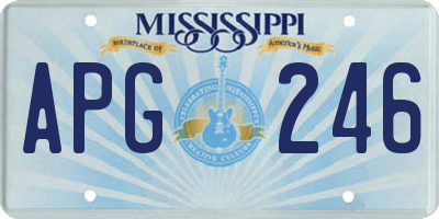 MS license plate APG246