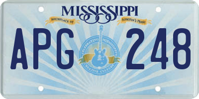 MS license plate APG248