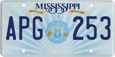 MS license plate APG253