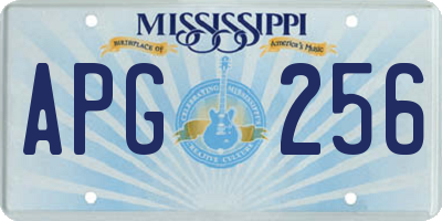 MS license plate APG256