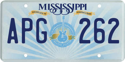 MS license plate APG262