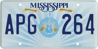 MS license plate APG264