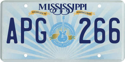 MS license plate APG266