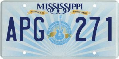 MS license plate APG271