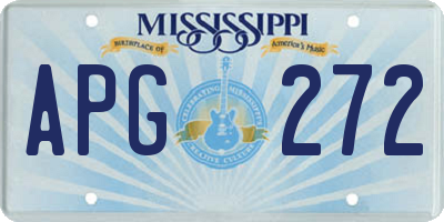 MS license plate APG272