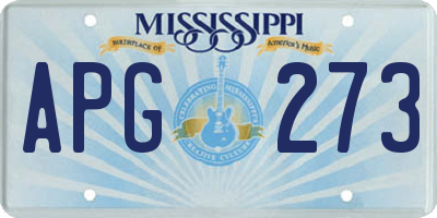 MS license plate APG273