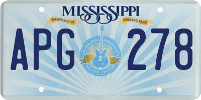 MS license plate APG278