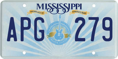 MS license plate APG279