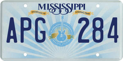 MS license plate APG284