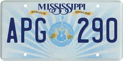 MS license plate APG290