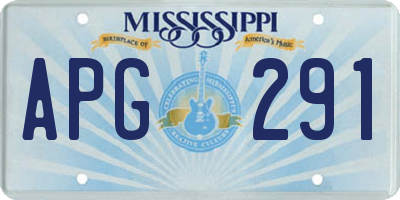 MS license plate APG291