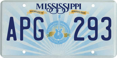 MS license plate APG293