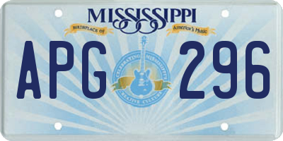 MS license plate APG296