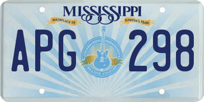 MS license plate APG298