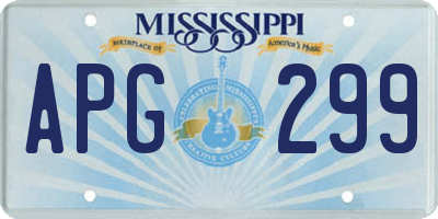 MS license plate APG299