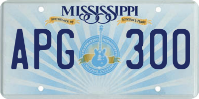 MS license plate APG300