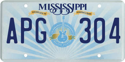 MS license plate APG304
