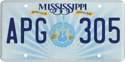 MS license plate APG305