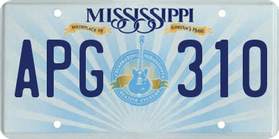 MS license plate APG310