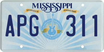 MS license plate APG311