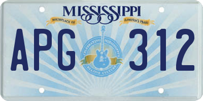 MS license plate APG312