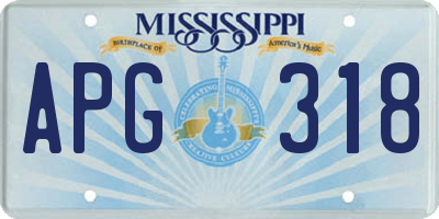 MS license plate APG318