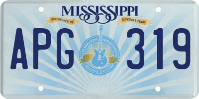 MS license plate APG319