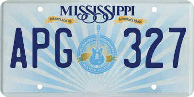 MS license plate APG327