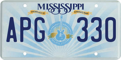 MS license plate APG330