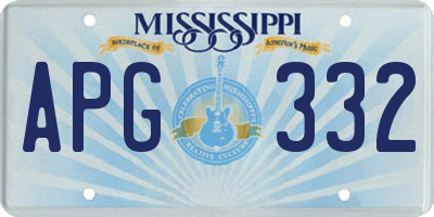 MS license plate APG332