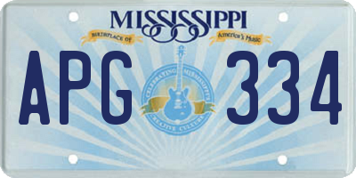 MS license plate APG334