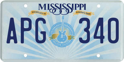 MS license plate APG340