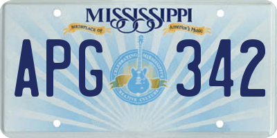 MS license plate APG342
