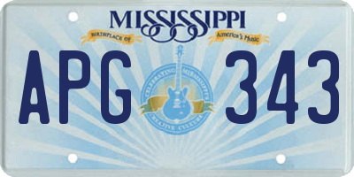 MS license plate APG343