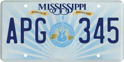 MS license plate APG345