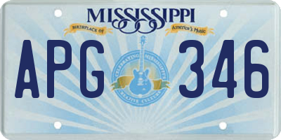 MS license plate APG346