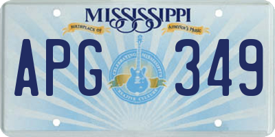 MS license plate APG349