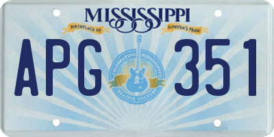 MS license plate APG351