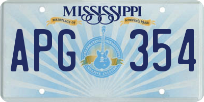 MS license plate APG354