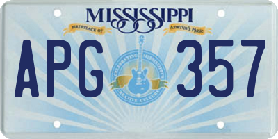 MS license plate APG357