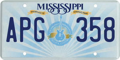 MS license plate APG358