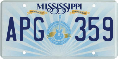 MS license plate APG359