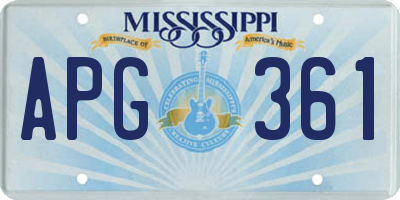 MS license plate APG361