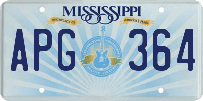 MS license plate APG364